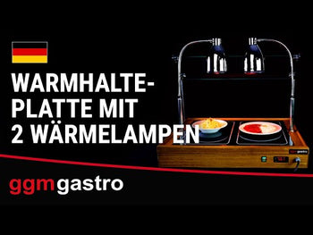Varmeplade med 2 varmelamper