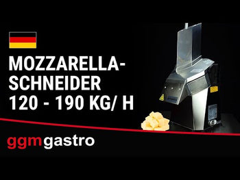 Mozzarellaskærer - kapacitet: 250 - 300 kg/t inkl. skære- og riveskiver