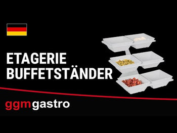 Kagefod / buffetstativ - inkl 6 melaminskål - firkantet