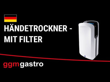 (2 stk.) Håndtørrer med filter - Grå