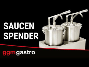 Sauce dispenser - 2 x 5 Liter - inkl. Rustfrit stålramme