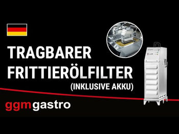 Bærbart batteridrevet Fritureoliefilter - 50 Liter/minut - til max. 20 Liter Frituregryder