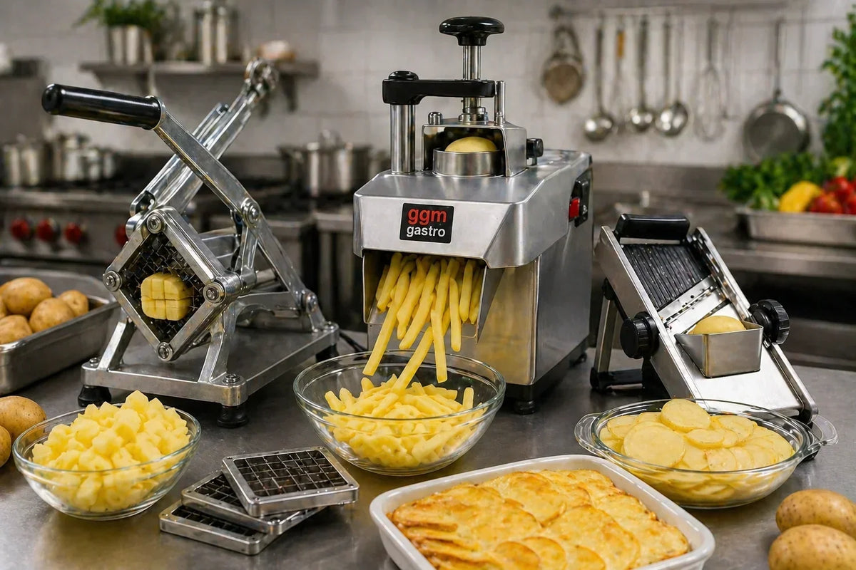 Sådan vælger du en kartoffelskærer til pommes frites og tern | GGM Gastro