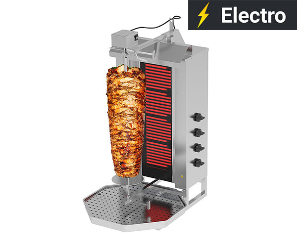 Elektriske gyros / doner kebabgrill - Med fast varmelegeme