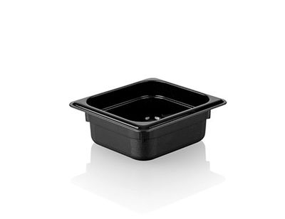 Black Gastro-standard containers - GN 1/6