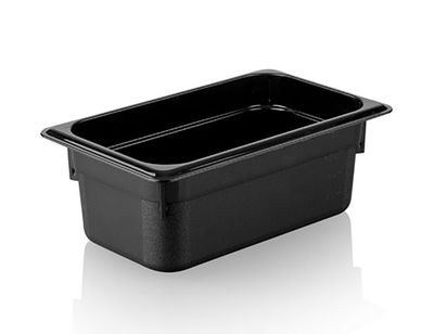 Black Gastro-standard containers - GN 1/4