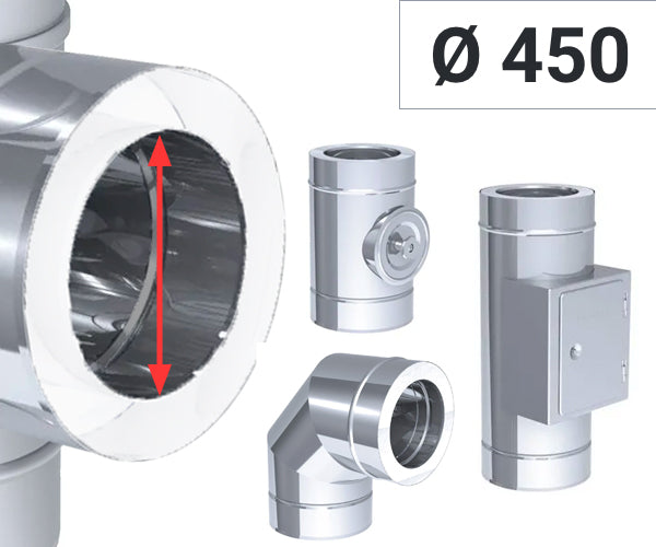 Ø 450 Indvendig diameter - dobbeltvæggede ventilationsrør