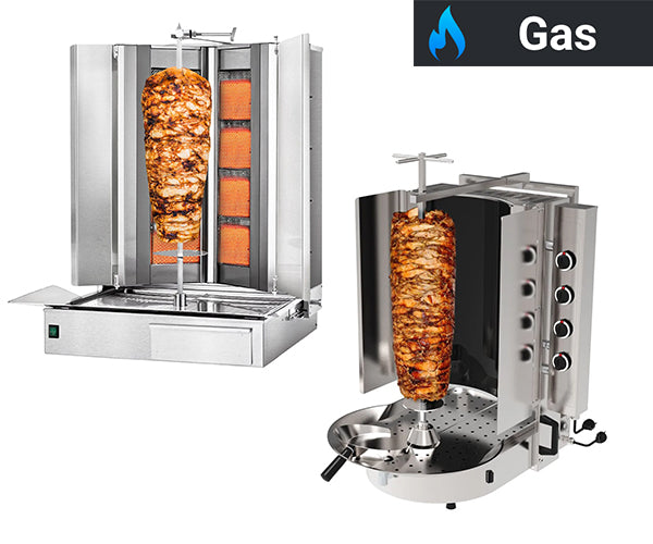 Gas kebab-grill - motor slukket