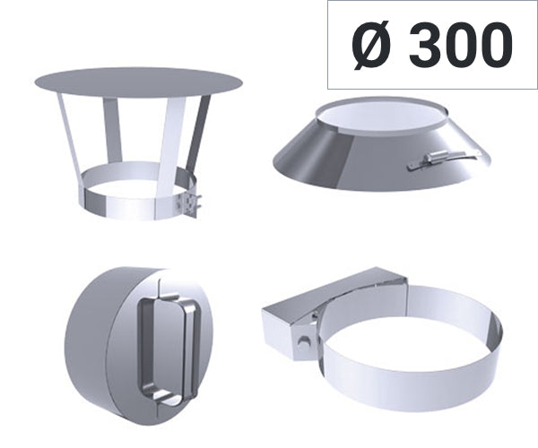 Ø 300 Indvendig diameter - tilbehør til ventilationsanlæg, dobbeltvægget