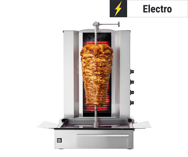 Elektriske kebabgriller - motor nedenfor