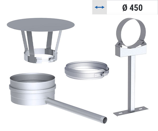 Ø 450 - Tilbehør til ventilationsanlæg, enkeltvægget