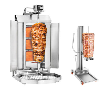 Gyros-/kebabgrill, Gas og Elektrisk