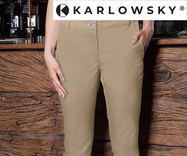 KARLOWSKY | Damebukser med 5 lommer i pebble grey