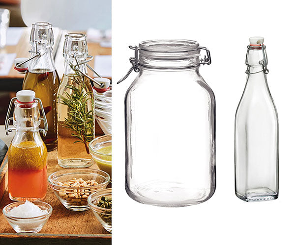 Glasbeholdere og glasbægre