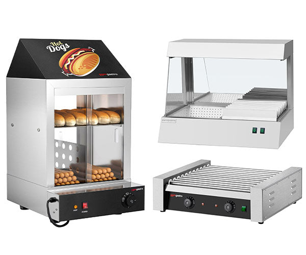 Hotdog-grill, rulle- og chipsvarmere