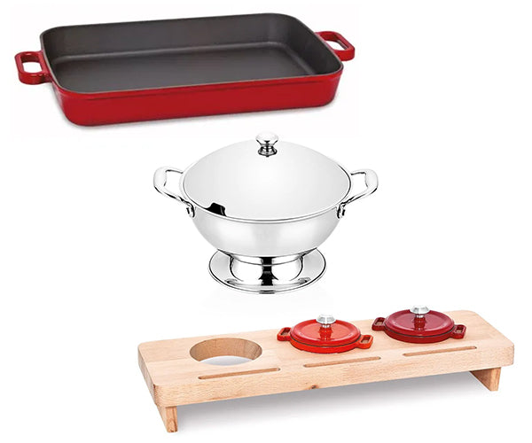 Servering gryder og pander