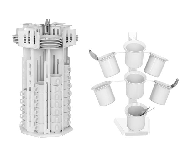 Bestik- og porcelænsstativ