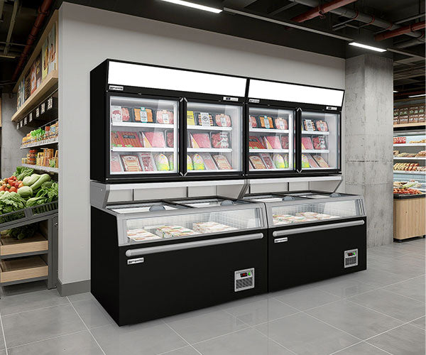 Vægmonterede dybfrosthylder - LUKA - Sort