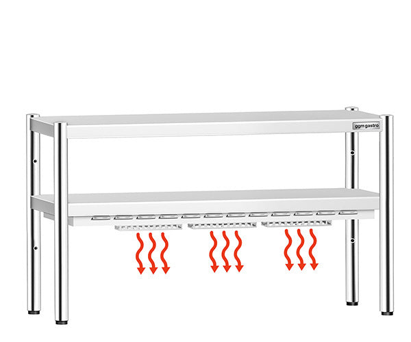 1 opvarmet gulv (nedenfor)
