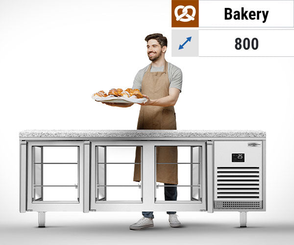 Bageriets kølediske og frysediske med gennemgang