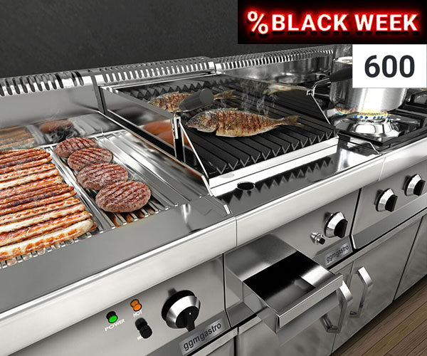 MARIO komfur - rustfrit stål 600