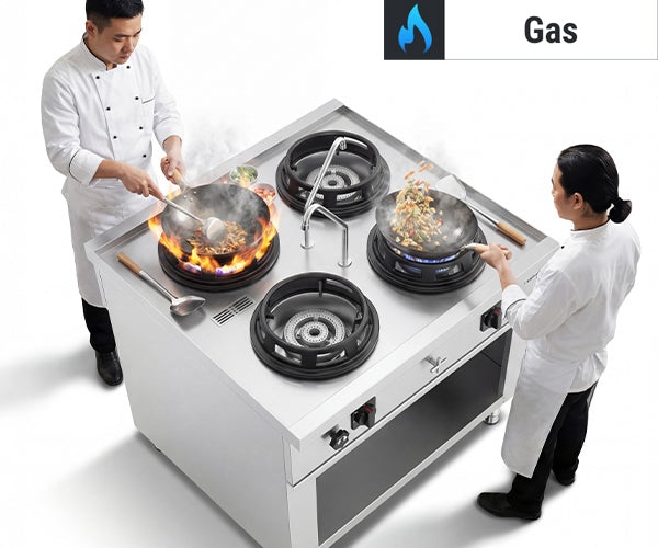 Gas wok-komfur-øer