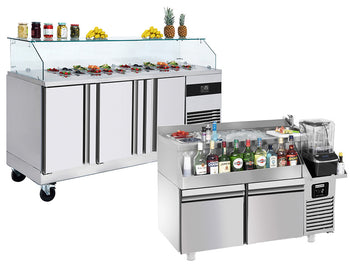 Cocktail og Salat Forberedelsesstationer
