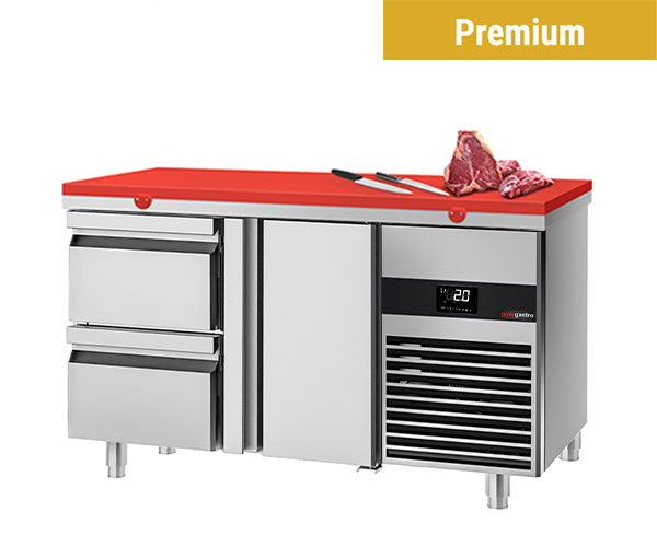 Kølebord med skærebræt rød