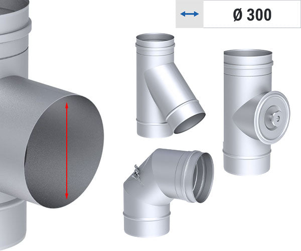 Ø 300 - Ventilationsrør enkeltvæggede