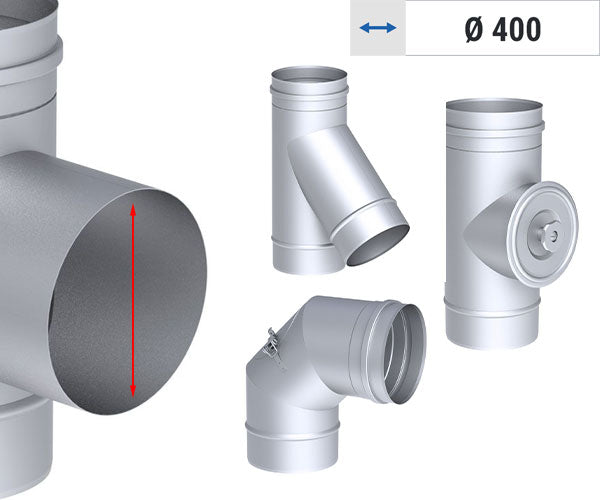 Ø 400 - Ventilationsrør enkeltvæggede