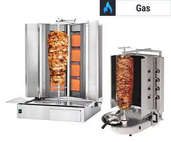 Gas kebab-grill - motor slukket
