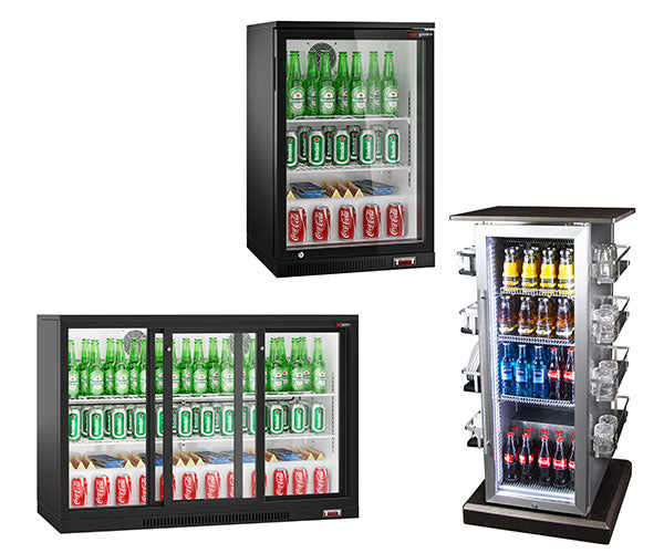 Barkøleskabe med skydedøre