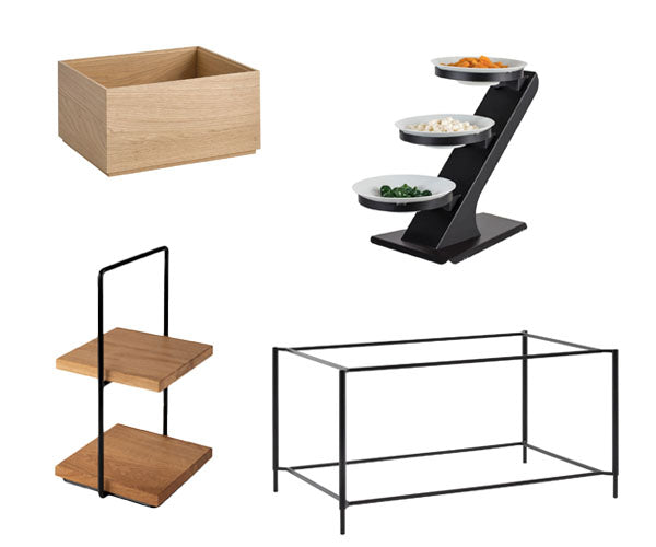 Etagères og buffetstativer