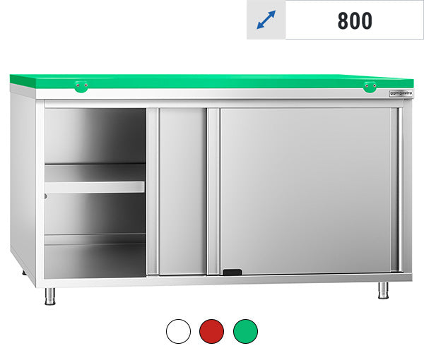 Arbejdsskab med skærebræt 800 dybt