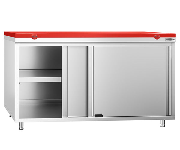 Arbejdsskab med skærebræt Rød