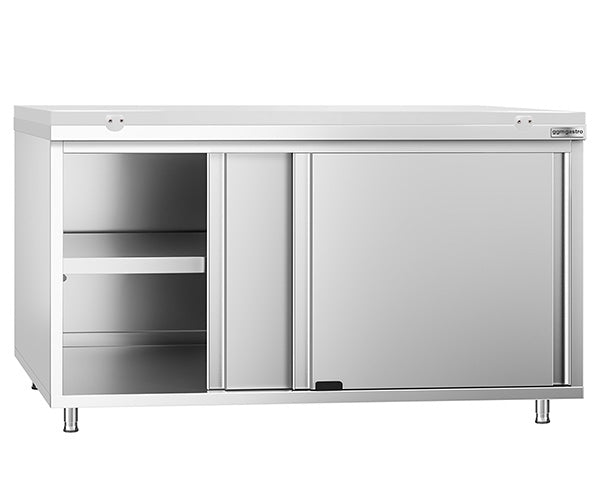 Arbejdsskab med hvidt skærebræt 700 dybt