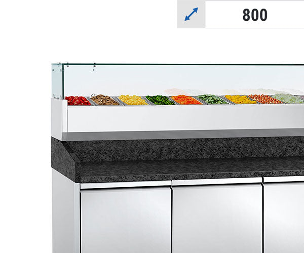 Med kølevitrine - glas