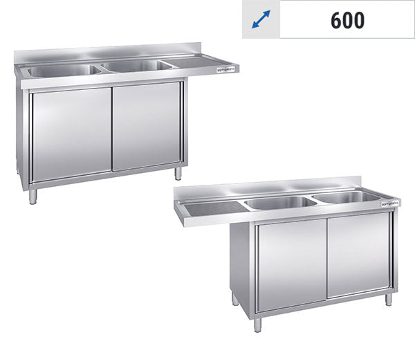 Opvaskemaskine skabe 2 Vaske - 600 Dybde
