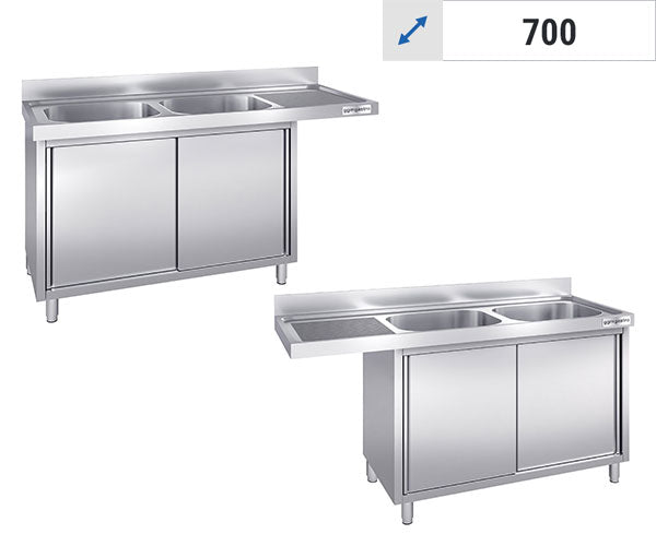 Opvaskemaskine skabe 2 Vaske - 700 Dybde