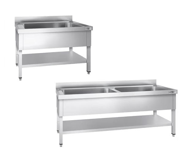 Stålbord  med vask til gryder