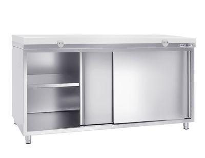 ARBEITSSCHRÄNKE 600 TIEFE - Work cabinet 600 with cutting board - Work cabinet with cutting board white