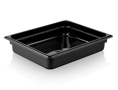 Black Gastro-standard containers - GN 1/2