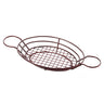 (5 stk.) Snackkurv - rustfrit stål - oval - med dipskål - 280x200 mm