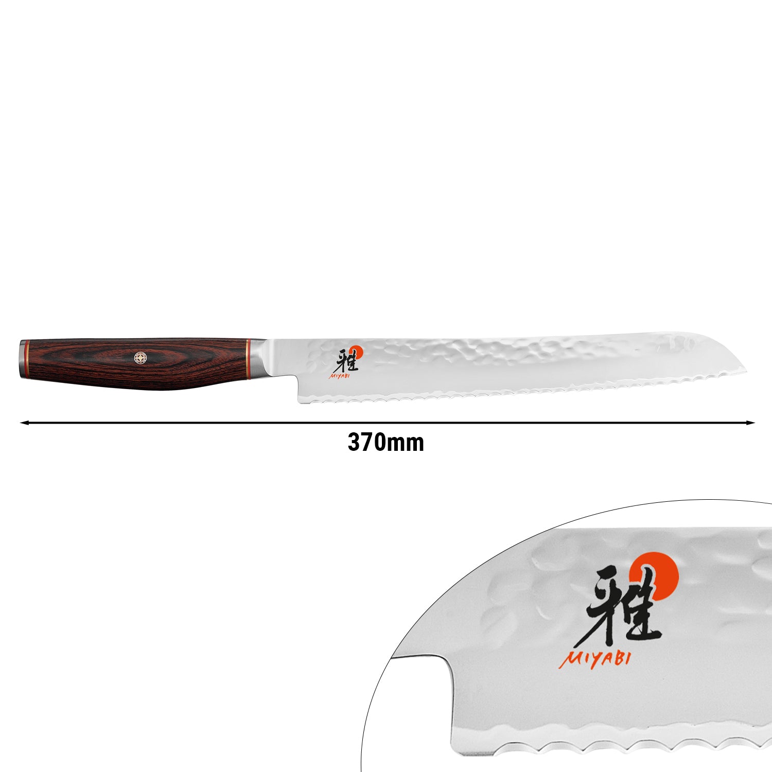 MIYABI | 6000 MCT - Brødkniv med savtakket skær - Blad: 230mm