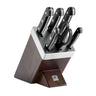 ZWILLING | GOURMET SharpBlock - selvslibende knivblok - 7-dele - brun