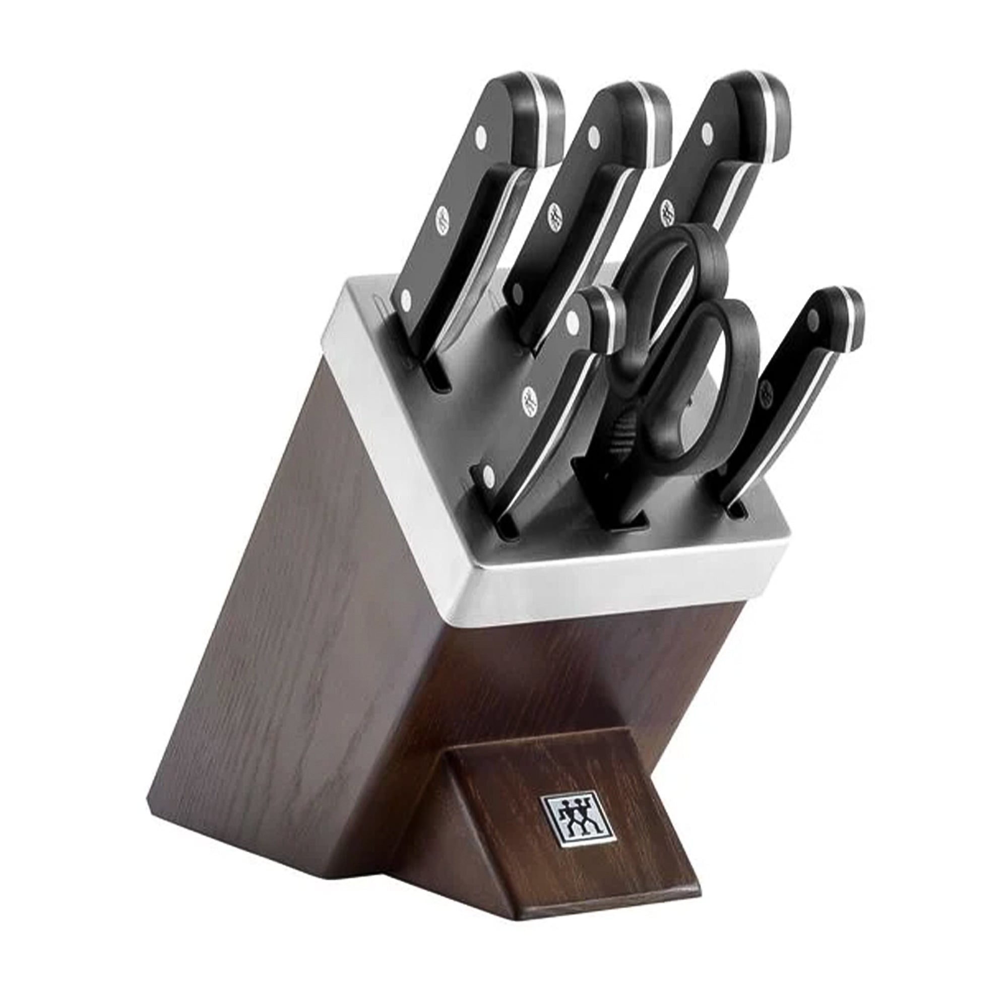 ZWILLING | GOURMET - Selvslibende knivblok, 7 stk | Ask | Chokolade