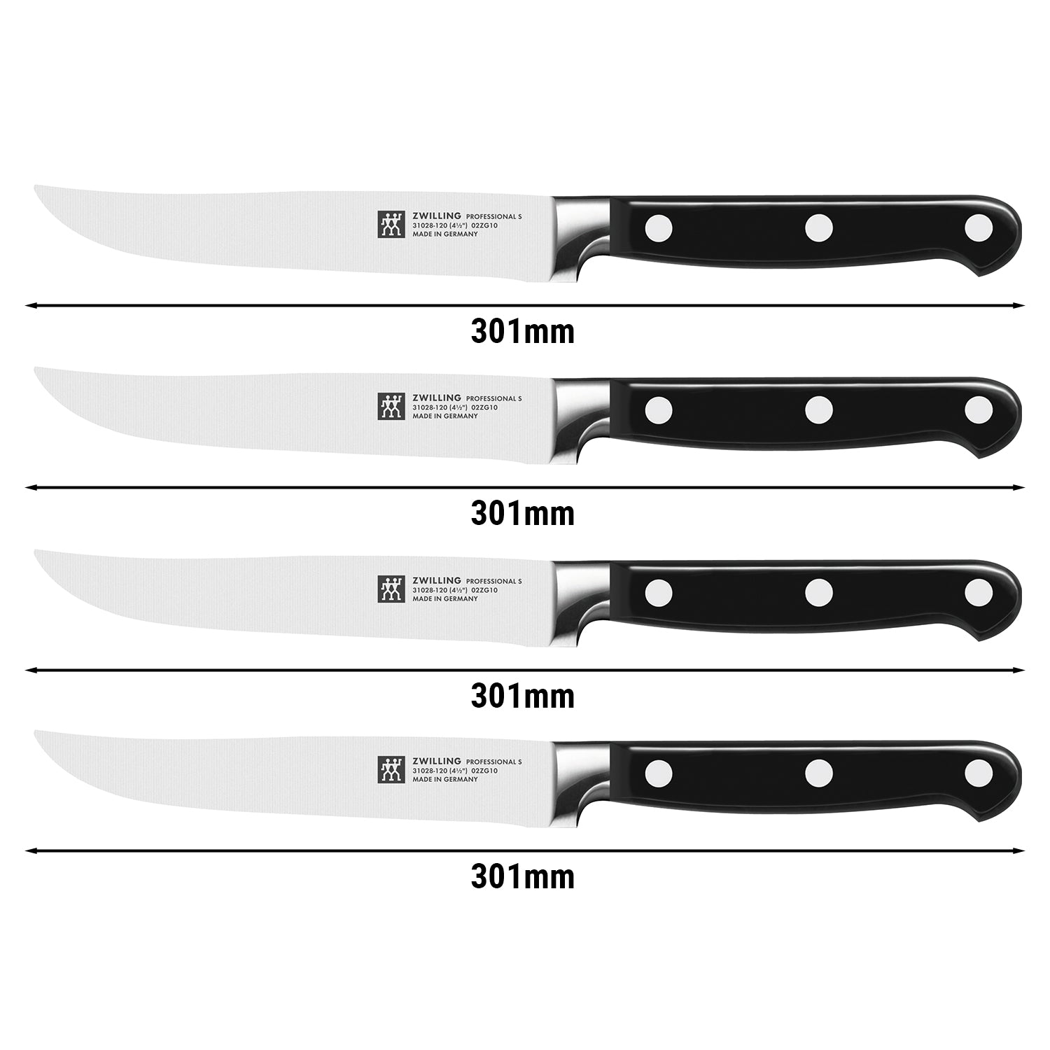 ZWILLING | PROFESSIONAL S - Steakknivsæt, 4 dele.