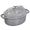 STAUB | LA COCOTTE - Cocotte - Svinekødslåg - oval - 170mm - Støbejern - Grafitgrå