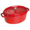 STAUB | LA COCOTTE - Cocotte - oval - 290mm - støbejern - kirsebærrød