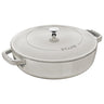 STAUB | BRAISERE - Bradepande Chistera - Ø 280mm - Støbejern - Hvid trøffel